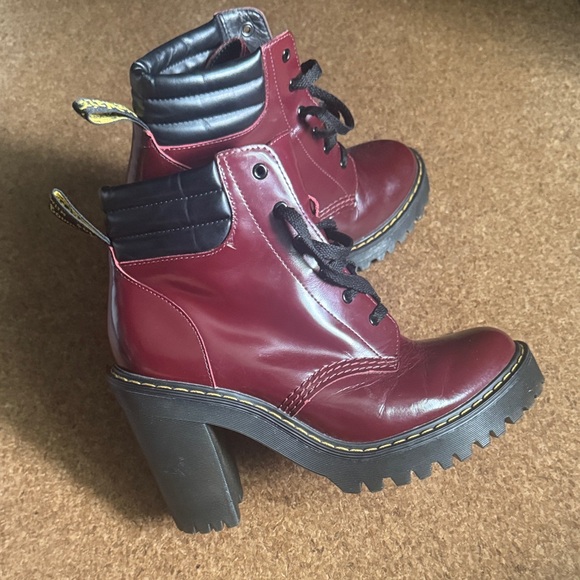 Dr. Martens Cherry Red Leather Boots - Picture 4 of 4